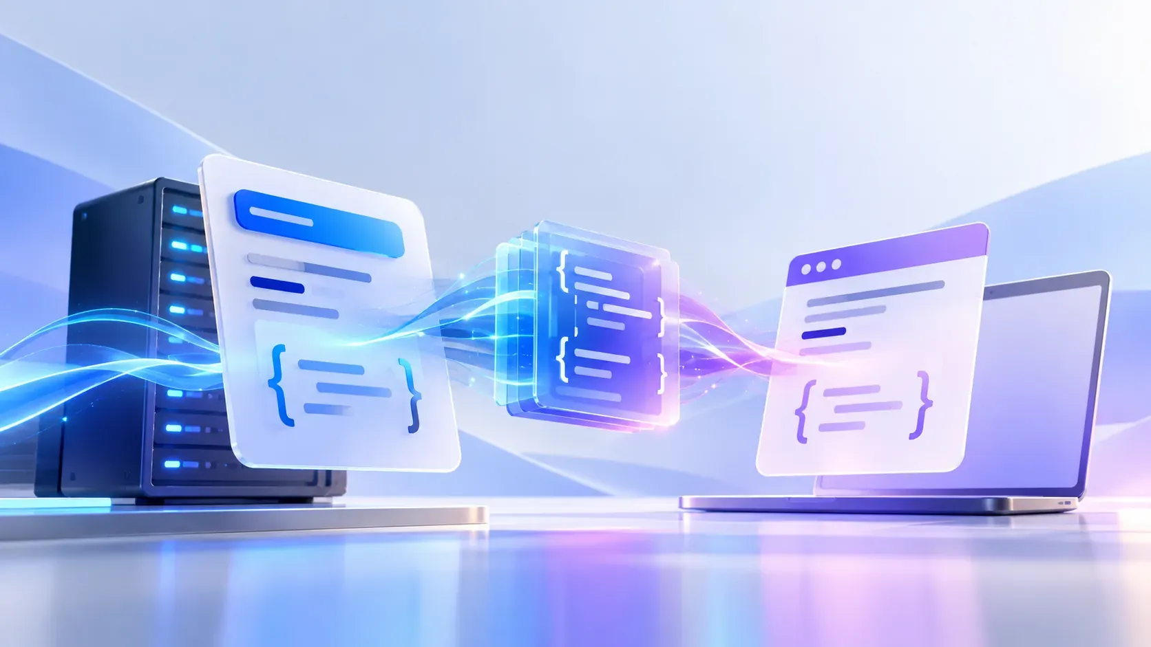 Two HTTP header blocks side by side: a request sending Content-Type application/json with Accept application/json, application/problem+json, and a 403 response returning Content-Type application/problem+json